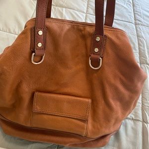 J Crew leather weekender/tote bag.